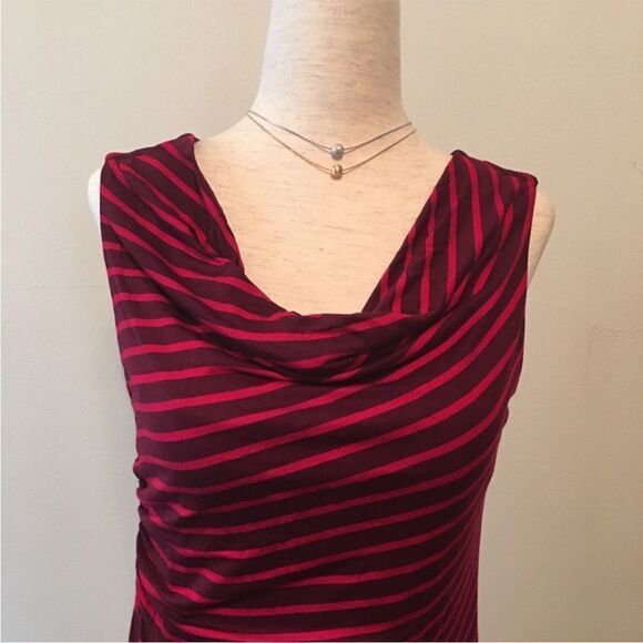 LOFT Red and Black Striped Dress - Picture 6 of 7